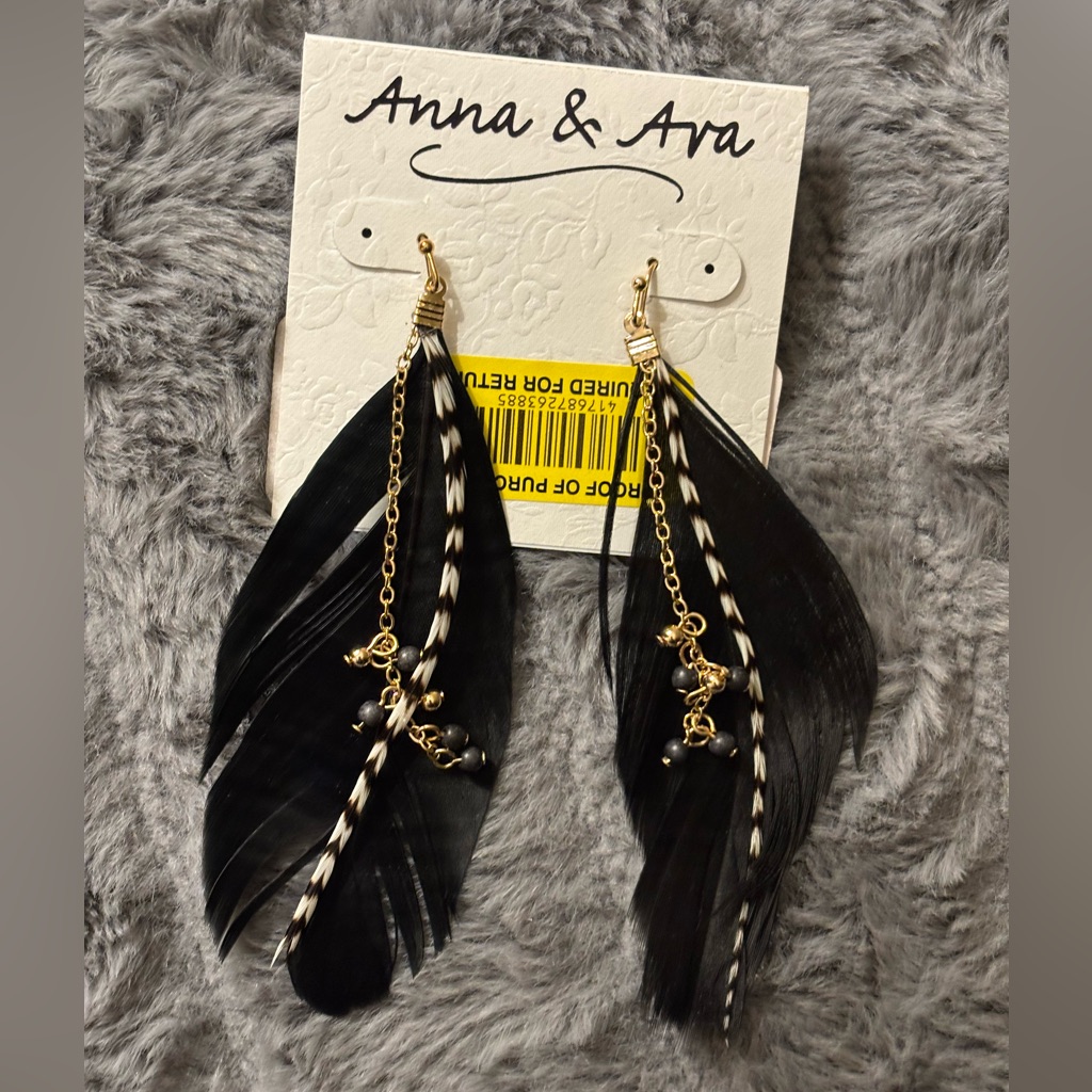 Anna & Ava Feather Earrings